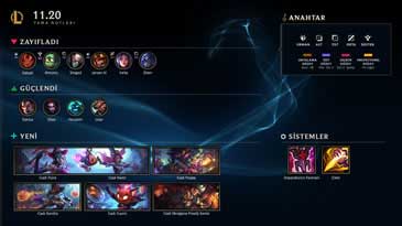 League Of Legends (LOL) 11.20 Yama Notlar